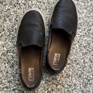 Keds Women Perforated Black Slip-On Loafers